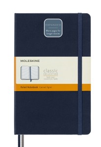Блокнот Moleskine CLASSIC EXPENDED Large в синем цвете